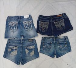 CR9096 UPCYCLED Y2K MINI DENIM SHORTS