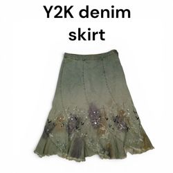 Y2K Maxi and denim skirt