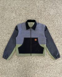 Upcycled Contrast Panel Workwear Jacket