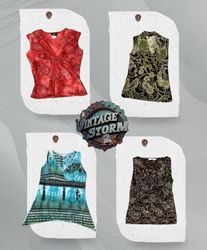 Y2K Abstract Poly Blouse