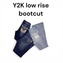 Y2K low rise bootcut jeans