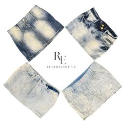 Y2K NYC IT GIRL DENIM MINI SKIRTS RE-3400