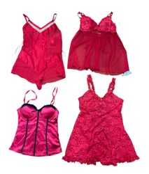 Y2K Red Silk camisole Tops 15 pcs At 1040