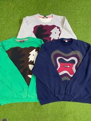Upcycled mixed branded sweatshirt patchw..