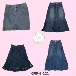 Trendy Washed Denim Maxi Skirt for Women – Street ..