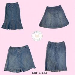 Vintage Wash Denim Long Skirt – Timeless Streetwea..
