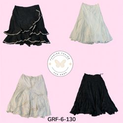 Chic Black & White Cotton Skirt – Soft Summer Esse..