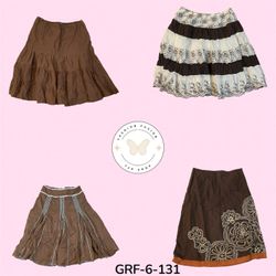 Brown Floral Cotton Skirt – Soft Summer Boho Chic ..