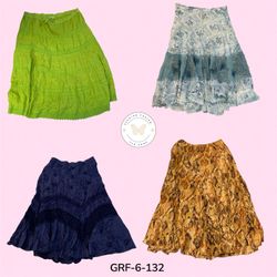 Chic Mid Printed Cotton Skirt | Lightweight Summer..