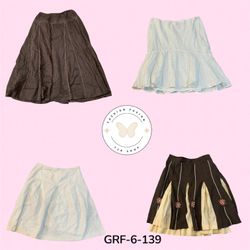 Minimal Cotton Skirt Collection – Brown & White Ne..