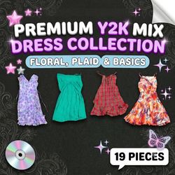 Premium Y2K Mix Dress Collection — Floral, Plaid &..