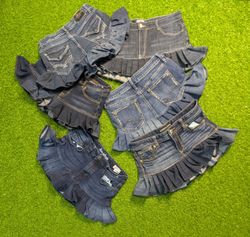 6241 - Upcycled Mini Denim Skirts