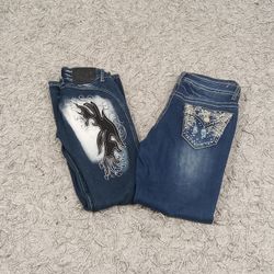 Y2K FLARE & EMBELLISHED DENIM JEANS - BUNDLE 03