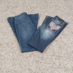 Y2K FLARE & EMBELLISHED DENIM JEANS - BUNDLE 04