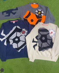 Upcycled Nike spider patchwork sweatshirt
