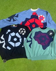Upcycled Nike spider patchwork sweatshirt