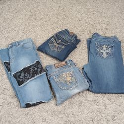 Y2K FLARE & EMBELLISHED DENIM JEANS - BUNDLE 11
