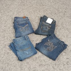 Y2K FLARE & EMBELLISHED DENIM JEANS - BUNDLE 12