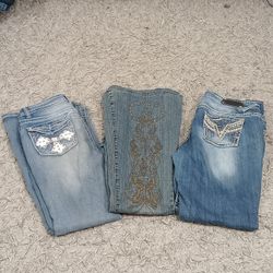 Y2K FLARE & EMBELLISHED DENIM JEANS - BUNDLE 14