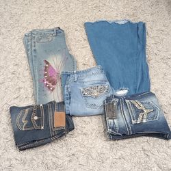 Y2K FLARE & EMBELLISHED DENIM JEANS - BUNDLE 17
