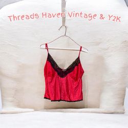 TH# 0165 🌸 Y2K Silk Mesh Pretty Tops – Sweet, Ele..