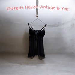 TH# 0168 🖤 Y2K Black Mesh Dresses – Ele..