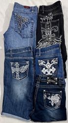 Y2k denim shorts (788)