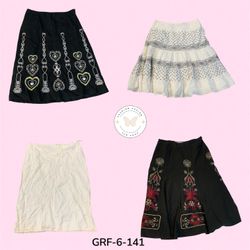 Black & White Cotton Skirt – Y2K Minimal Chic Summ..