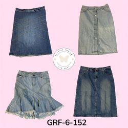 Elegant High Waist Long Denim Skirt – Minimalist D..