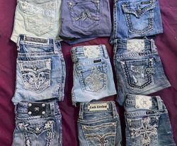MISS ME TRUE RELIGION ROCK REVIVAL SEXY SHORTS WIT..