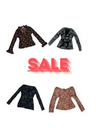 Y2K European Mesh Long sleeves Tops (Yvv1)
