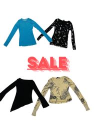 Y2K European Mesh Long sleeves Tops (YVV3)