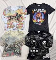 Y2k women graphic t-shirts (801)
