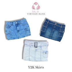 Y2K Denim-Midi-Röcke
