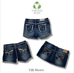 Y2K Denim Micro Mini Shorts