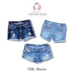Y2K Denim Micro Mini Shorts