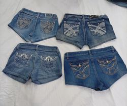 CR9150 UPCYCLED Y2K MINI DENIM SHORTS