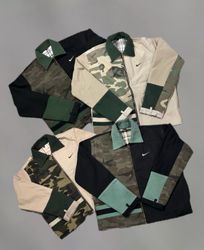 Upcycled Nike Camo Contrast Jackets