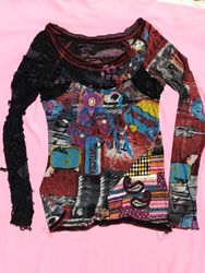 Y2K mash blouse