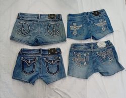 CR9163 UPCYCLED MISS ME MINI DENIM SHORTS