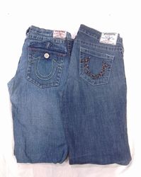 CR9167 VINTAGE TRUE RELIGION FLARE & STRAIGHT JEAN..