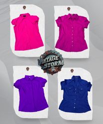 Y2K Color Pop Office Blouse
