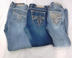 CR9168 VINTAGE ROCK REVIVAL FLARE & STRAIGHT JEANS