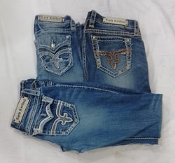 CR9170 VINTAGE ROCK REVIVAL FLARE & STRAIGHT JEANS