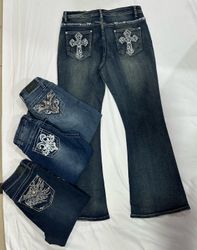 Y2K Embellish Bootcut Jeans B#175