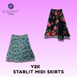 Y2K Starlit Midi Skirts - EV1552