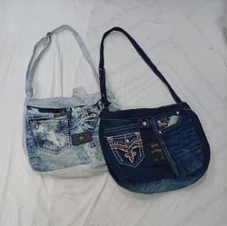 CR9178 UPCYCLED MISS ME & ROCK REVIVAL BAGS
