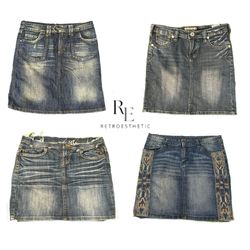 Y2K NYC IT GIRL DENIM MIDI SKIRT RE-3394