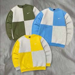 Upcycled Nike Check Sweatshirts