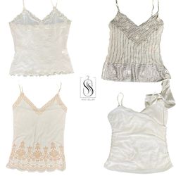 Y2K White Cami Tops -SS-038